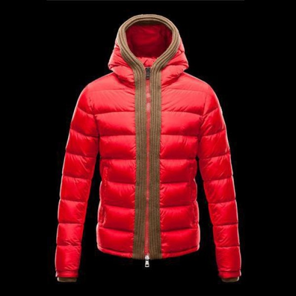 Moncler Bright rosso Hooded caldo Uomo Cappotti